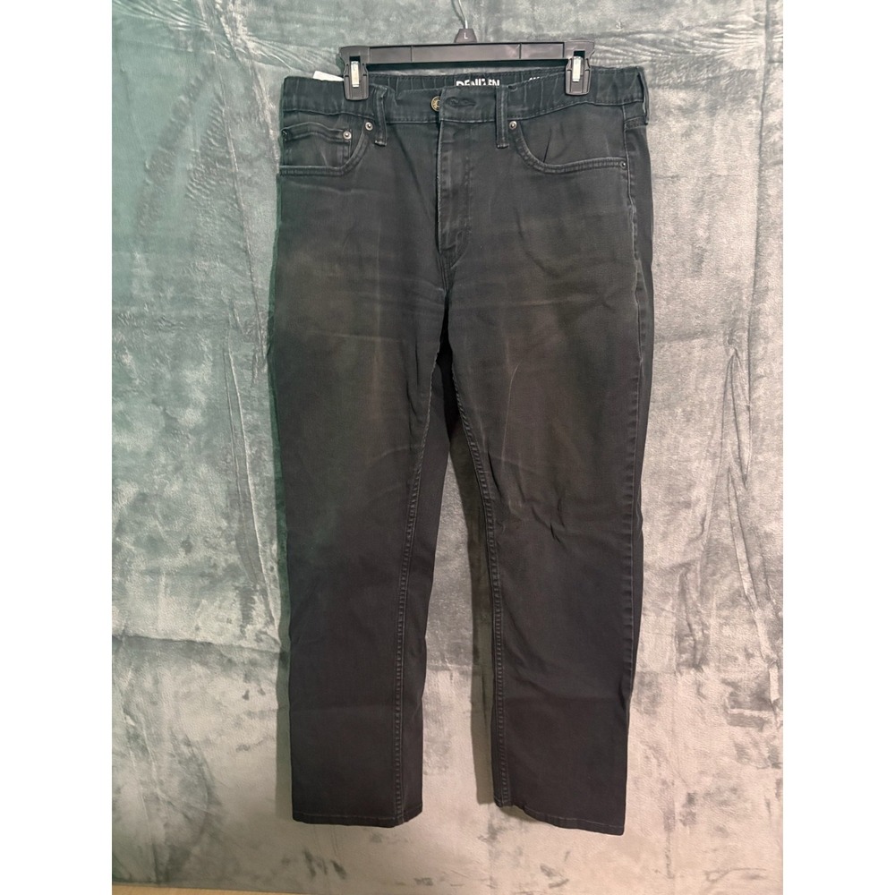 Denizen Levis Mens 36 X 32 Straight 218 straight fit Black Denim